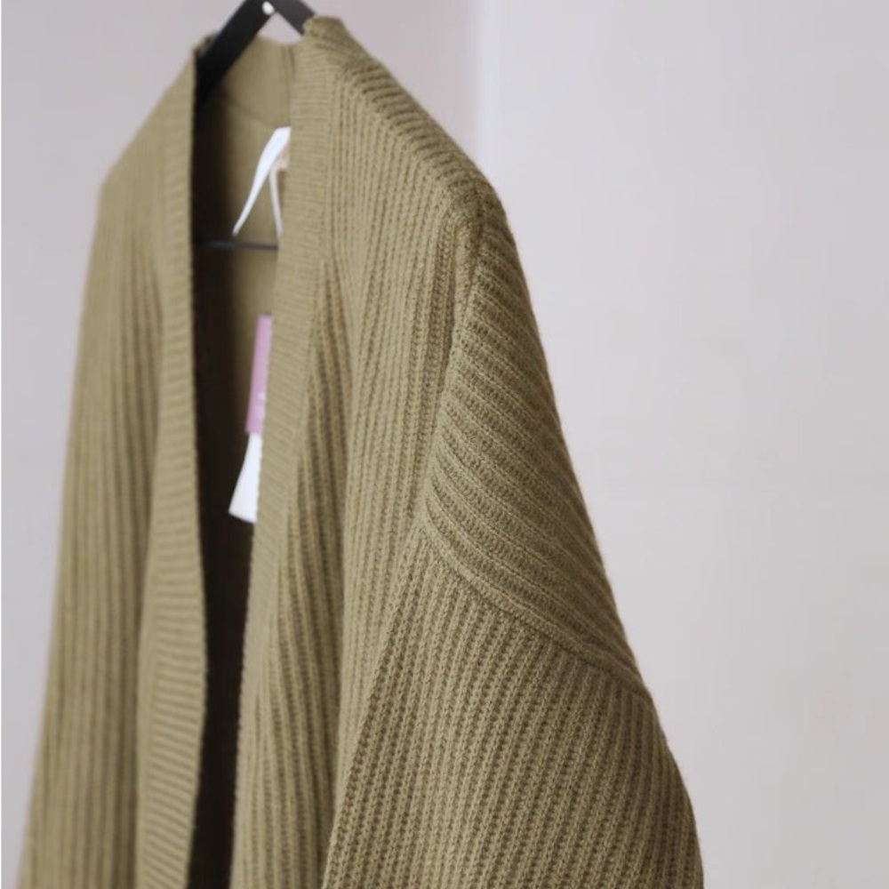 NAP Olive Green Cashmere Sweater cardigan - Picture 3 of 6